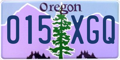OR license plate 015XGQ