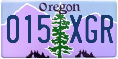 OR license plate 015XGR