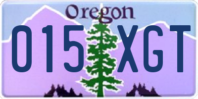 OR license plate 015XGT
