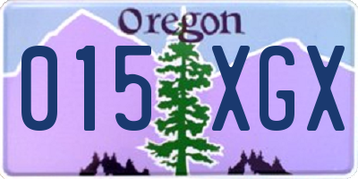 OR license plate 015XGX
