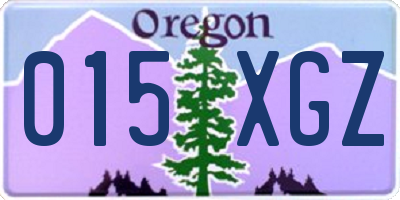 OR license plate 015XGZ