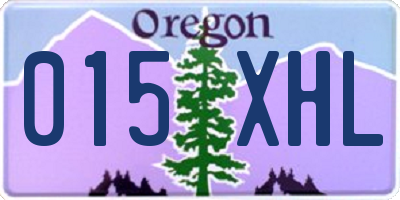 OR license plate 015XHL