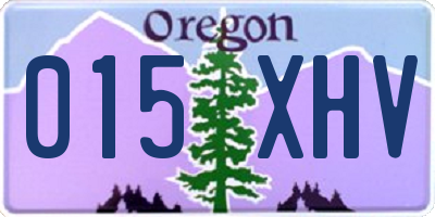 OR license plate 015XHV