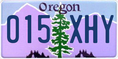 OR license plate 015XHY