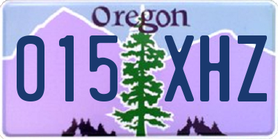 OR license plate 015XHZ