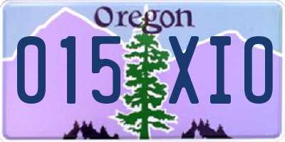 OR license plate 015XIO