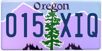 OR license plate 015XIQ