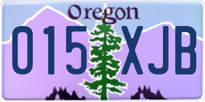 OR license plate 015XJB