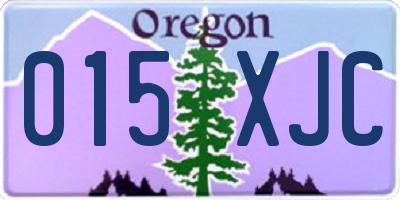 OR license plate 015XJC