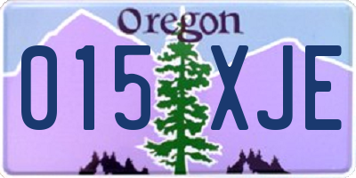 OR license plate 015XJE
