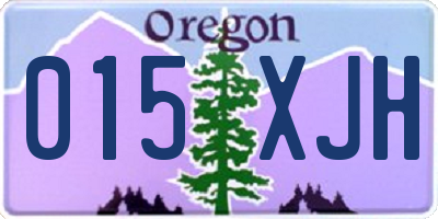 OR license plate 015XJH