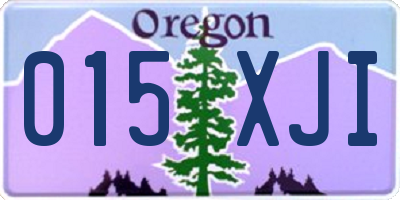 OR license plate 015XJI
