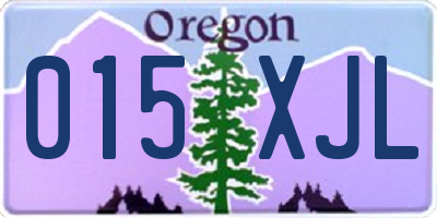 OR license plate 015XJL