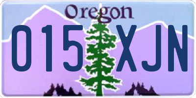 OR license plate 015XJN
