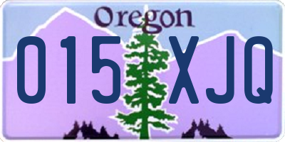 OR license plate 015XJQ