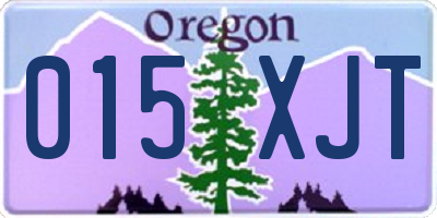 OR license plate 015XJT