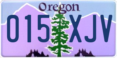 OR license plate 015XJV