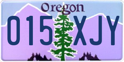 OR license plate 015XJY