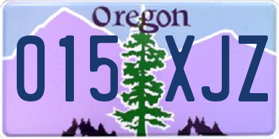 OR license plate 015XJZ