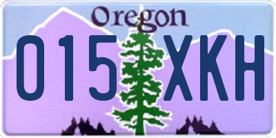 OR license plate 015XKH