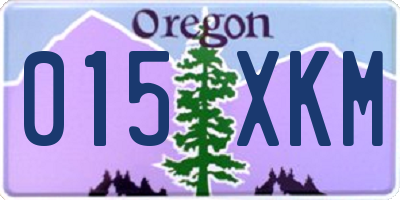 OR license plate 015XKM