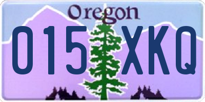 OR license plate 015XKQ