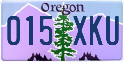 OR license plate 015XKU