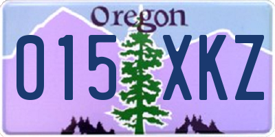 OR license plate 015XKZ