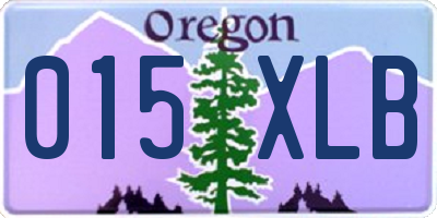 OR license plate 015XLB