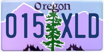 OR license plate 015XLD