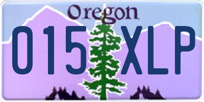 OR license plate 015XLP