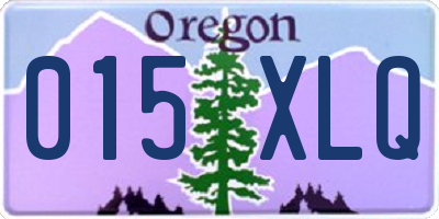OR license plate 015XLQ
