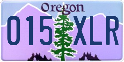 OR license plate 015XLR