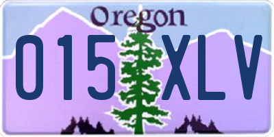 OR license plate 015XLV