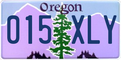 OR license plate 015XLY