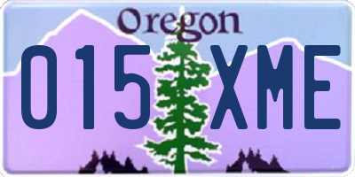 OR license plate 015XME