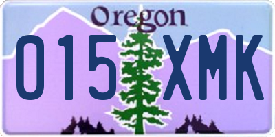OR license plate 015XMK