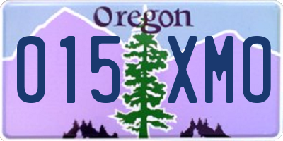 OR license plate 015XMO