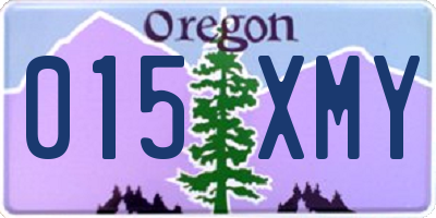 OR license plate 015XMY