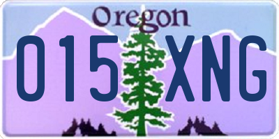 OR license plate 015XNG