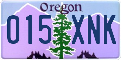 OR license plate 015XNK