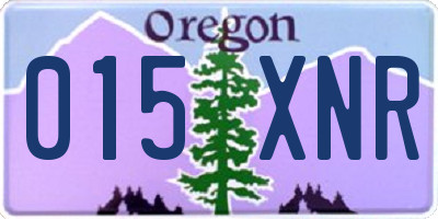 OR license plate 015XNR
