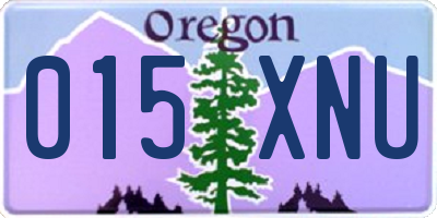 OR license plate 015XNU