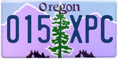 OR license plate 015XPC