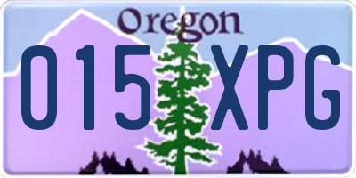OR license plate 015XPG