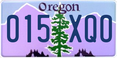OR license plate 015XQO