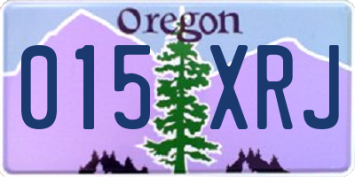 OR license plate 015XRJ