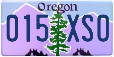 OR license plate 015XSO