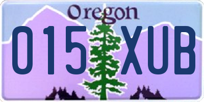 OR license plate 015XUB
