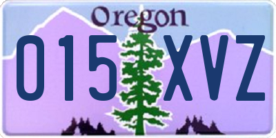 OR license plate 015XVZ